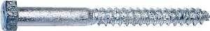 Midwest Fastener 05570 Lag Screw, 5/16-9 Thread, 3 in OAL, 2 Grade, Galvanized Steel, SAE Measuring