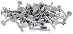 ProFIT 0132158 Hand Drive Roofing Nail, 2-1/2 in L, Flat Head, Steel, 11 ga