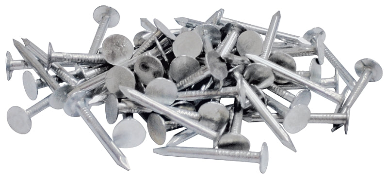 ProFIT 0132158 Hand Drive Roofing Nail, 2-1/2 in L, Flat Head, Steel, 11 ga