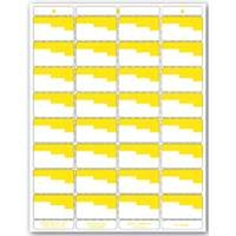 Centurion UN OR4P Laser Bin Label, 8-1/2 in L, 11 in W, White/Yellow Background