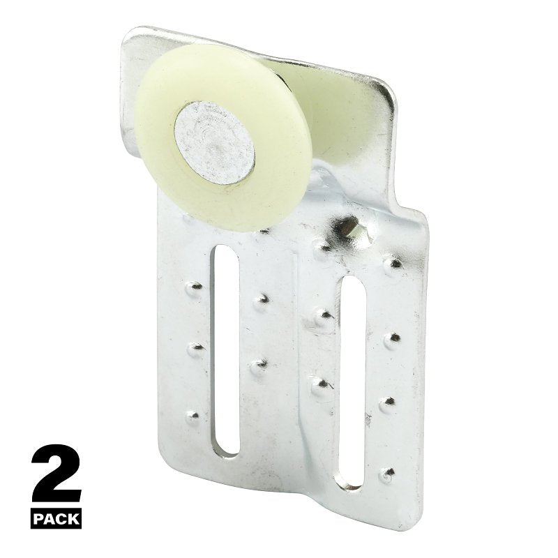 Prime-Line N 6830 Door Roller, 15/16 in Dia Roller, 1/4 in W Roller, Steel, 2-Roller