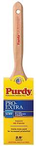 Purdy 144100725 Trim Brush, Alder Wood Handle, 2-1/2 in W, Flat Brush, Nylon/Polyester Bristle, Fluted Handle