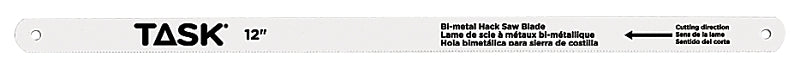 TASK T22564B Hacksaw Blade, 12 in L, 18 TPI, Pack of 10