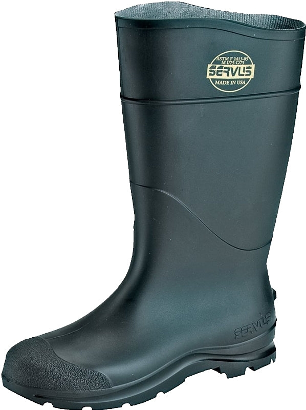 Servus CORE PVC Series 18821-9 Knee Boots, 9, Black, PVC Upper, Pull-On Closure, Insulated: No
