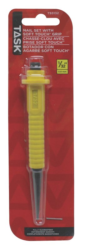 Task T93132 Cupped Nail Set, 1/32 in Tip, Hex Shank