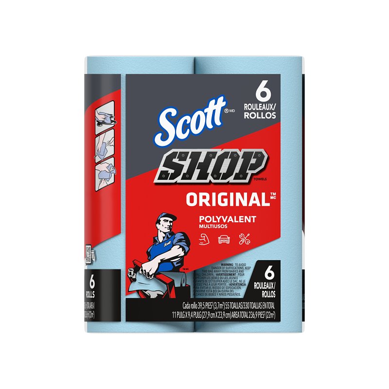 Scott 75180 Shop Towel, 11 in L, 13-1/4 in W