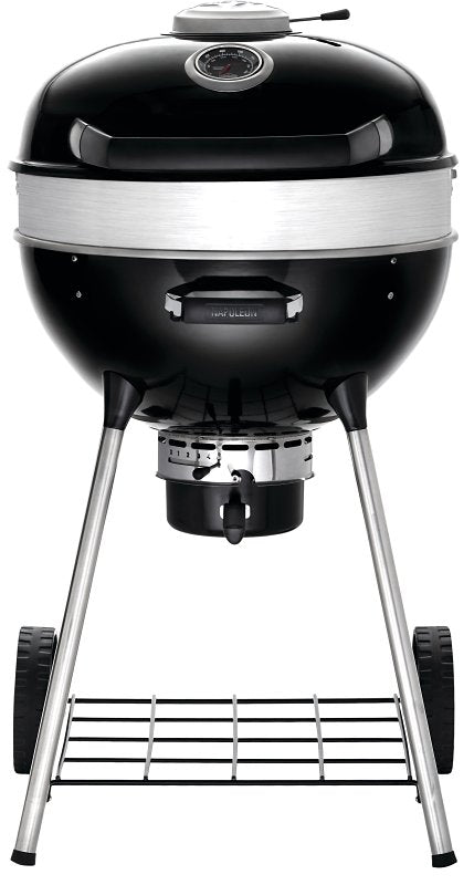 Napoleon Professional 22 PRO22K-LEG-3 Charcoal Kettle Grill, 360 sq-in Primary Cooking Surface, Black, Steel Body