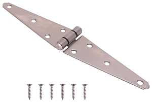 ProSource HSH-S06-C1PS Strap Hinge, 2 mm Thick Leaf, 5 in, Brushed Stainless Steel, 180 Range of Motion