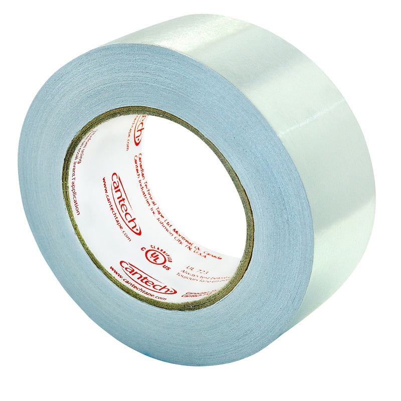 Cantech 8921 89214845 Foil Tape, 45 m L, 48 mm W, Aluminum Backing, Silver