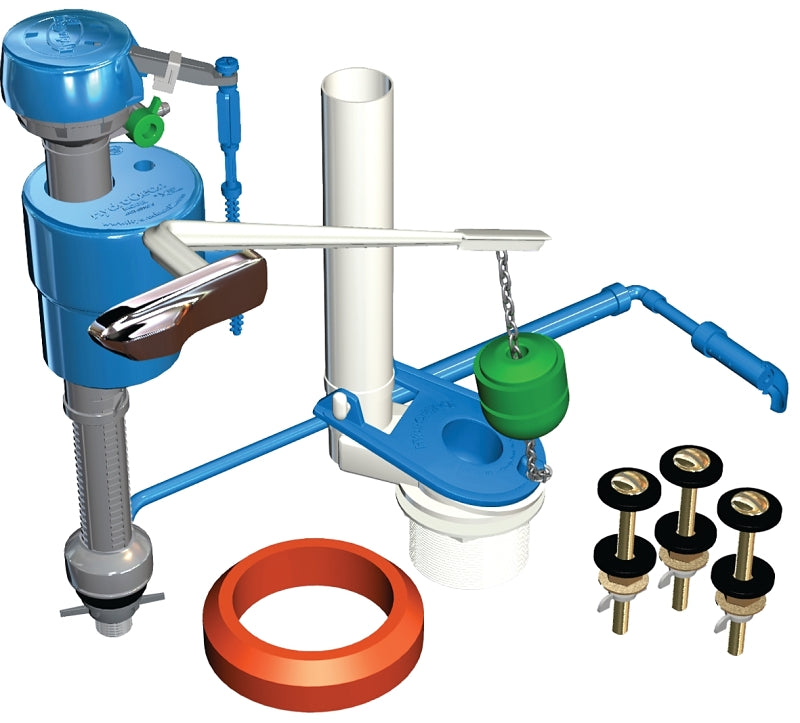 Danco HydroFit HWK130 Total Premium Toilet Repair Kit, Plastic, For: Kohler, American Standard and Briggs Toilets