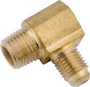 Anderson Metals 754049-0808 Tube Elbow, 1/2 in, Flare x Male, 90 deg Angle, Brass, 750 psi Pressure