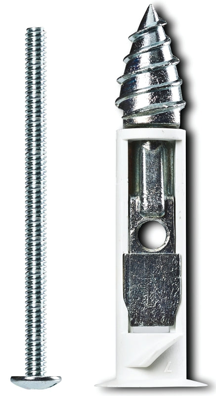 Cobra Anchors 360R Driller Toggle Bolt, 2 in L, Zinc, Chrome Zinc, 90 lb, 6/PK