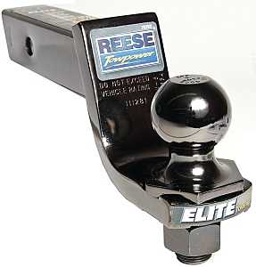 Reese Towpower 7039300 Ball Mount, 2 in Dia Hitch Ball, Steel, Black Nickel