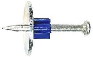 Blue Point Fasteners PDW25-63F10 Drive Pin with Metal Round Washer, 0.14 in Dia Shank, 2-1/2 in L, Steel