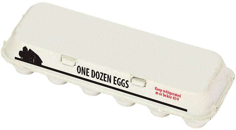 Little Giant EGGCTNSLD Egg Carton, 11-3/4 in L, 4 in W, 1 Dozen Capacity, Paper, Gray, Pack of 200