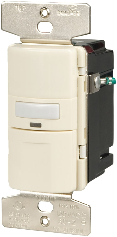 Eaton Wiring Devices OS310U-LA-K Motion Sensor Switch with Nightlight and LED, 8.3 A, Motion Sensor, 120 V, 1-Pole