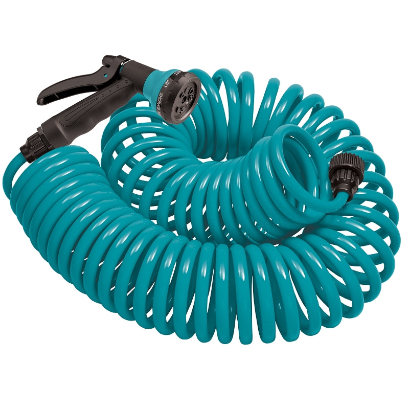 Orbit 27436 Coil Garden Hose, 50 ft L, Green