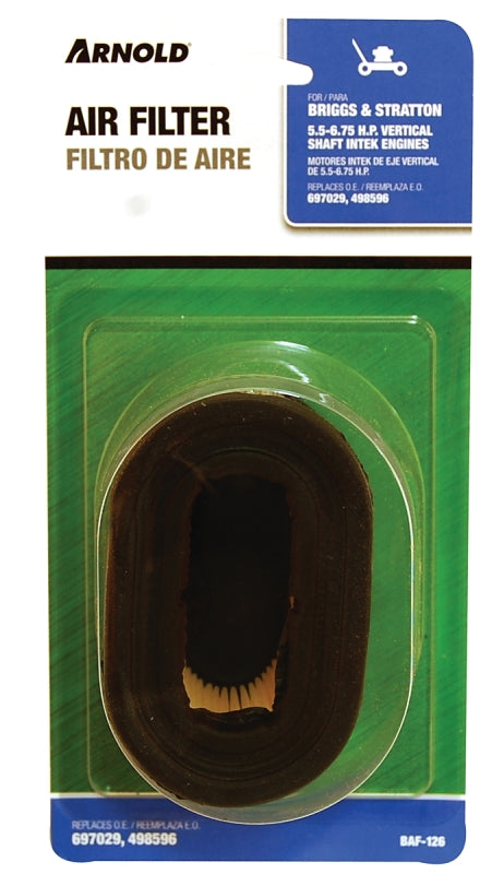 Arnold BAF-126 Replacement Air Filter, For: BRIGGS & STRATTON Intek 5.5 to 6.75 hp Vertical Shaft Engines