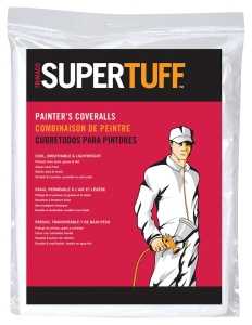 Trimaco 09905 Painting Disposable Coveralls, XL, Zipper Closure, Polypropylene Fabric