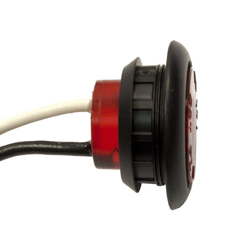 PM V171R Side Marker/Clearance Light, Round, 1.06 in W, 0.51 in H, 9 to 16 V, LED Lamp, Red Lens, Grommet