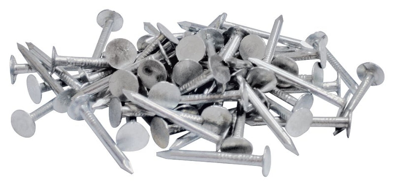 ProFIT 0132048 Hand Drive Roofing Nail, 7/8 in L, Flat Head, 11 ga, Steel