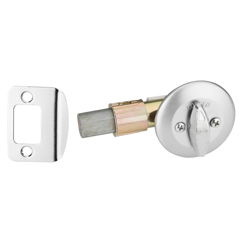 Kwikset 660 Series 663 26D Deadbolt, 3 Grade, Zinc, Satin Chrome, 2-3/8 in Backset, 1-3/8 to 1-3/4 in Thick Door