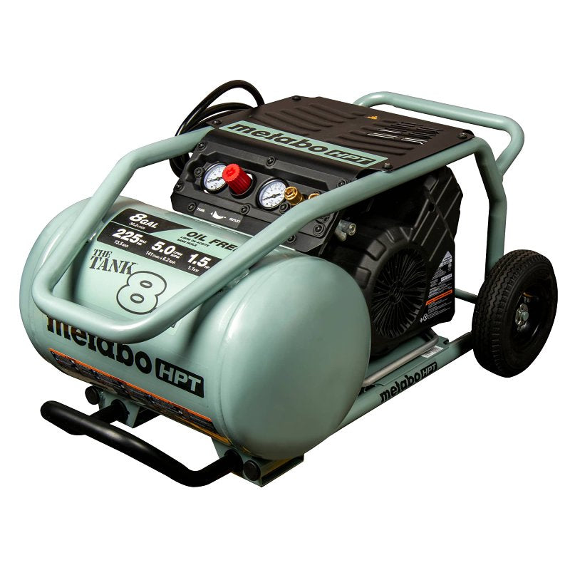 Metabo HPT EC1315SM Portable Air Compressor, Electric, 8 gal Tank, 1.5 hp, 120 V, 225 psi Pressure, 6.3, 5 cfm Air