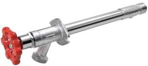 B & K 104-403 Frost-Free Sillcock Valve, 12 in L, 1/2 x 3/4 in, MPT x Hose, Brass Body, Chrome