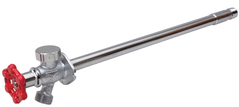 B & K 104-511 Anti-Siphon Frost-Free Sillcock Valve, 4 in L, 1/2 x 3/4 in, MPT x Hose, 125 psi, Chrome, Brass Body