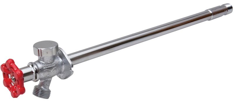 B & K 104-521 Anti-Siphon Frost-Free Sillcock Valve, 14 in L, 1/2 x 3/4 in, MPT x Hose, 125 psi, Brass Body, Chrome