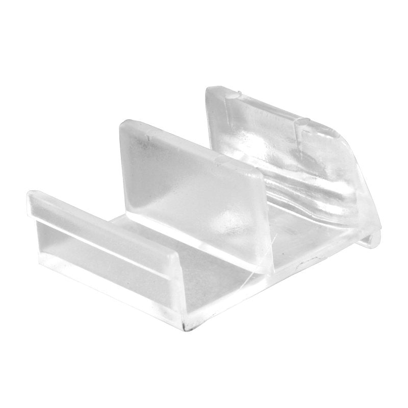 Prime-Line M 6111 Sliding Shower Door Bottom Guide, Acrylic, Clear, For: 1/2 in Thick Panels, Pack of 6