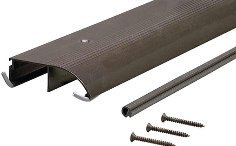 M-D TH153 Series 69703 Bumper Threshold, 36 in L, 4 in W, Aluminum, Bronze
