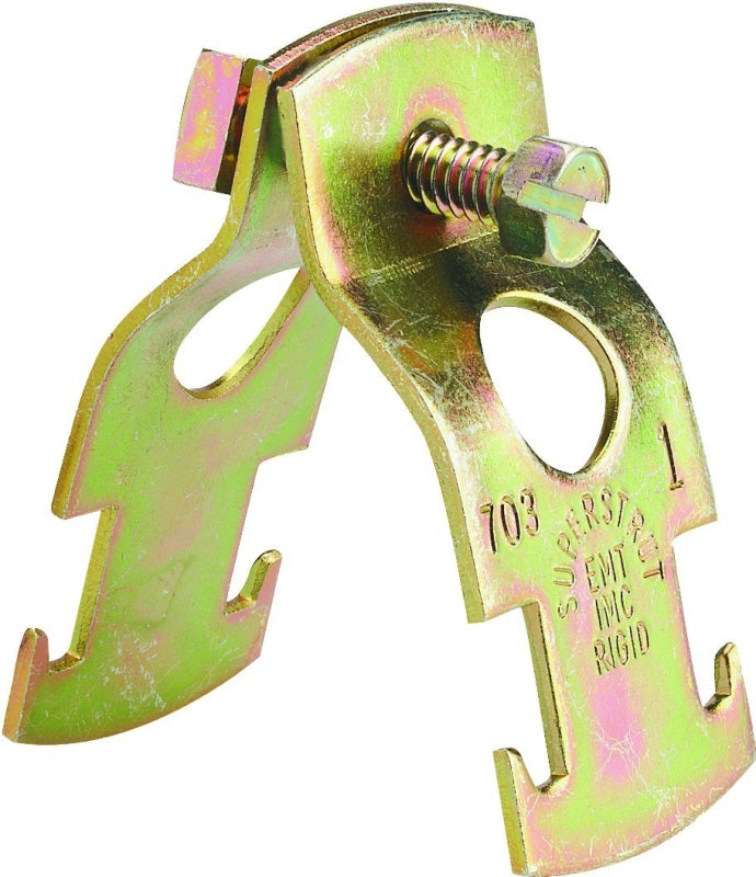SuperStrut Z703 2-25 Pipe Clamp, Steel, Gold, Galvanized