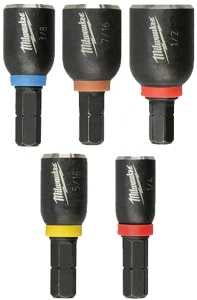 Milwaukee SHOCKWAVE Impact Duty 49-66-4563 Nut Driver Set, 5-Piece, Insert Magnetic, Steel