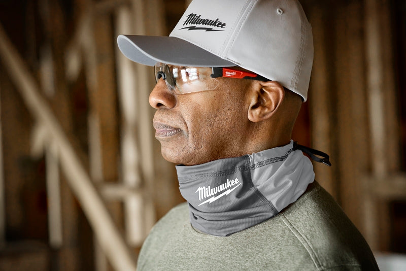 Milwaukee Workskin Series 424G Performance Neck Gaiter, One-Size, Nylon/Spande, Gray