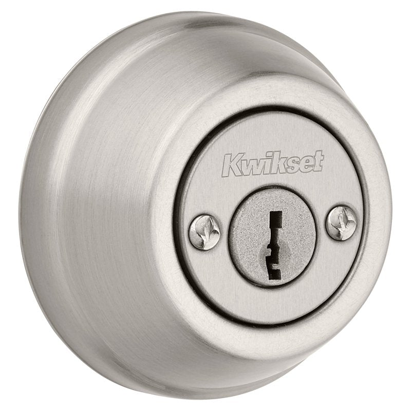 Kwikset Signature Series 780 Series 785 15 6AL STRKP K3 Deadbolt, 2 Grade, Keyed Key, Zinc, Satin Nickel, K3, KW1 Keyway