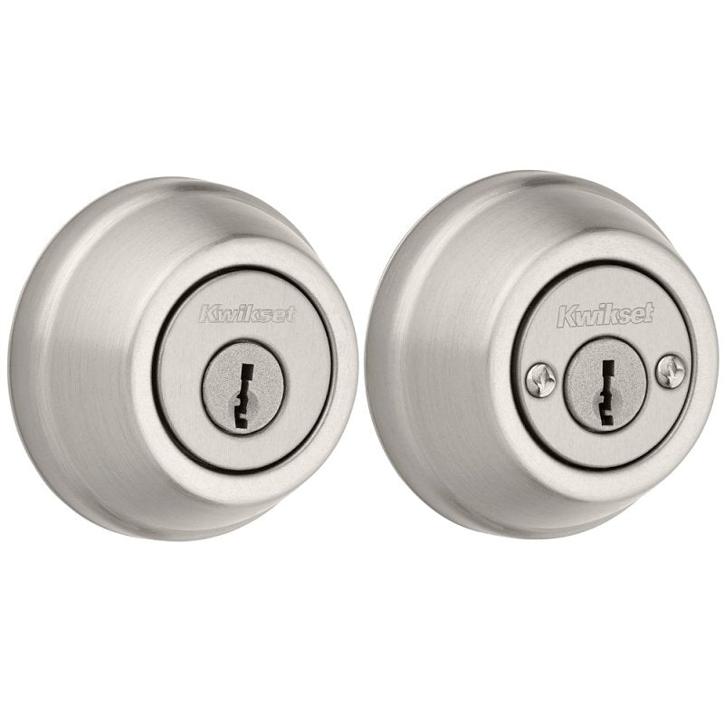 Kwikset Signature Series 780 Series 785 15 6AL STRKP K3 Deadbolt, 2 Grade, Keyed Key, Zinc, Satin Nickel, K3, KW1 Keyway