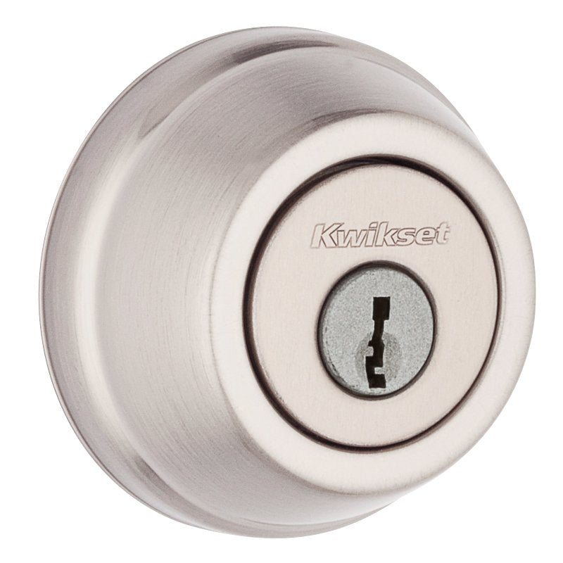 Kwikset Signature Series 780 Series 785 15 6AL STRKP K3 Deadbolt, 2 Grade, Keyed Key, Zinc, Satin Nickel, K3, KW1 Keyway
