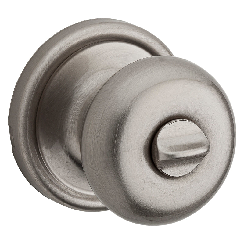 Kwikset Signature Series 730H156ALRCSBX Privacy Door Knob, Knob Handle, Satin Nickel, ADA Compliant, Reversible Hand