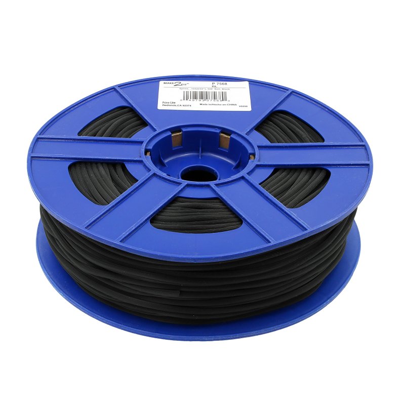 Make-2-Fit P7568 Screen Retainer Spline, 0.155 in D, 500 ft L, Vinyl, Black, Round