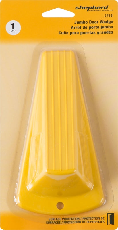 Shepherd Hardware 3763 Wedge Door Stop, Yellow, Rubber