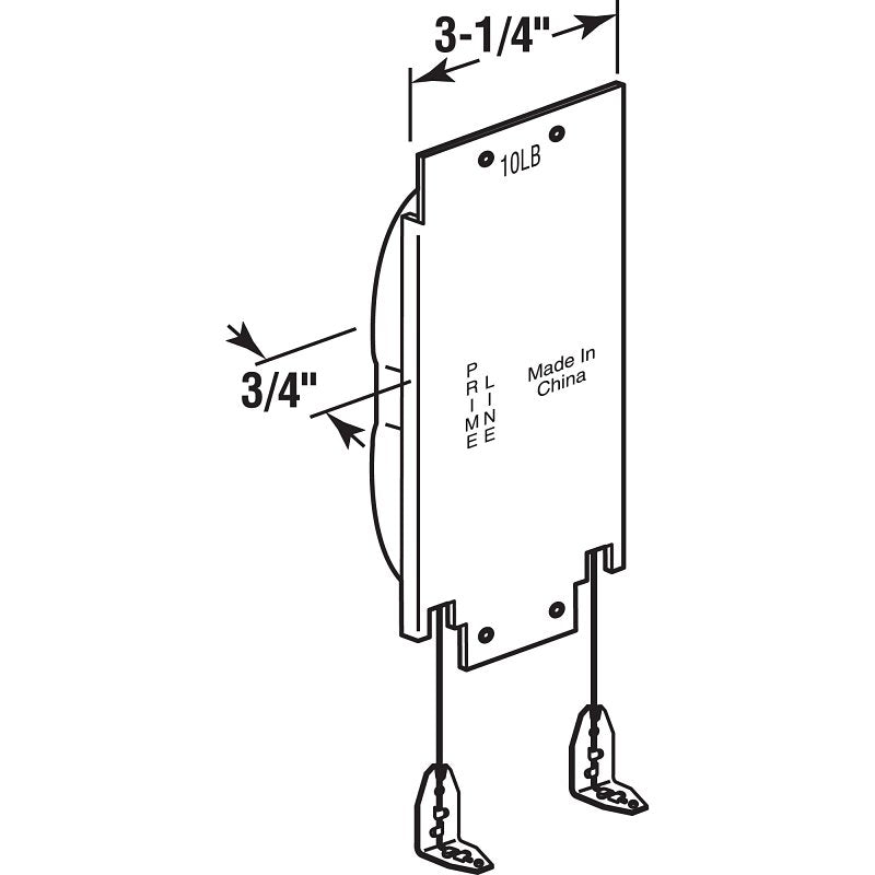 Prime-Line H3580 Side-Mount Sash Balance, Steel, 6-3/8 in L