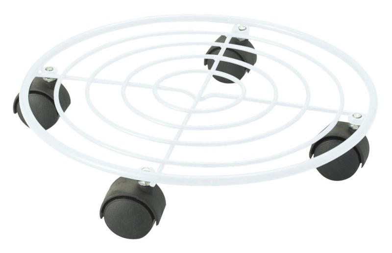 Landscapers Select GB-3624-3L Planter Dolly, 16 in OAL, 16 in OAW, 2-1/4 in OAH, 1-Shelf, Iron Shelf, White Shelf