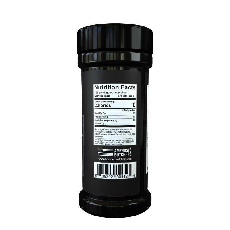 Bearded Butcher BB-4124 Seasoning, Solid, Black Blend, 9.5 oz Can