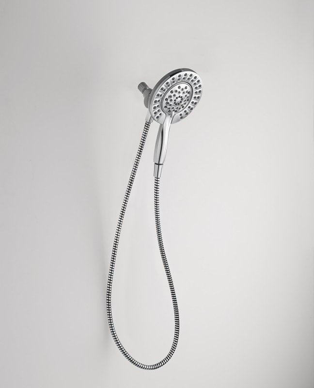 Peerless 76955C 2-in-1 Combo Shower Head, 1.75 gpm, 4-Spray Function, Chrome, 60 in L Hose, 5-15/16 in Dia
