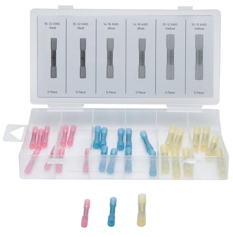ProSource 045734683433 Butt Connector Assortment, Blue/Red/Yellow
