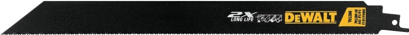 DEWALT DWA41812 Reciprocating Saw Blade, Bi-Metal, Applicable Materials: Metal, 1 in W, 12 in L, 14/18 TPI