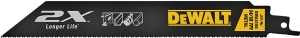 DEWALT DWA4188 Reciprocating Saw Blade, Applicable Materials: Metal, 1 in W, 8 in L, 14/18 TPI