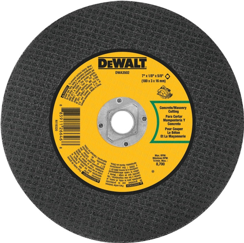 DEWALT DWA3502 Cut-Off Wheel, 4 in Dia, 0.045 in Thick, 5/8 in Arbor, Aluminum Oxide Abrasive