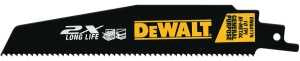 DEWALT DWA4176 Reciprocating Saw Blade, Steel, Applicable Materials: Metal, 1 in W, 6 in L, 10 TPI